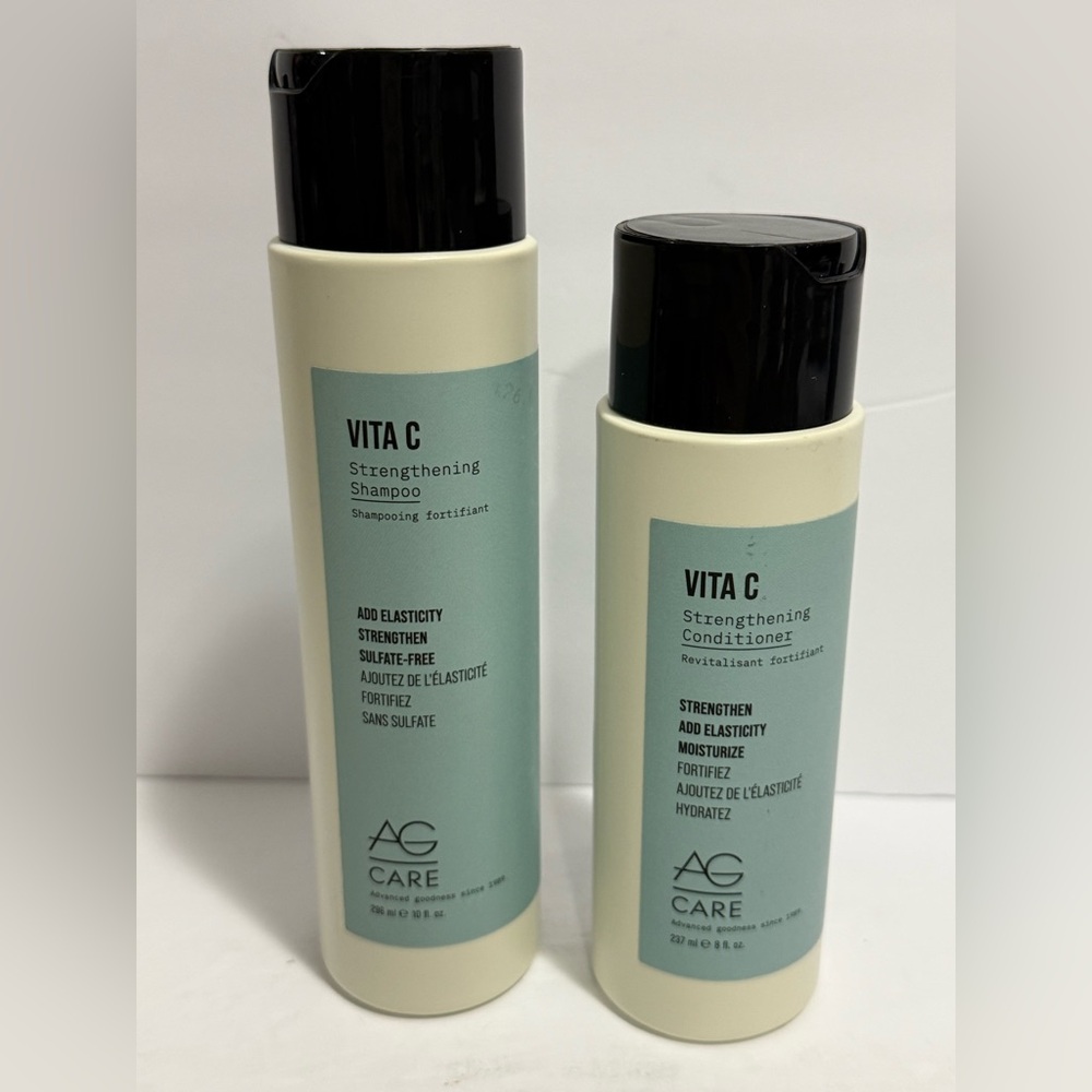 AG Care Vita C Sulfate-Free Strengthening Shampoo (10 Oz) & Conditioner (8 Oz)